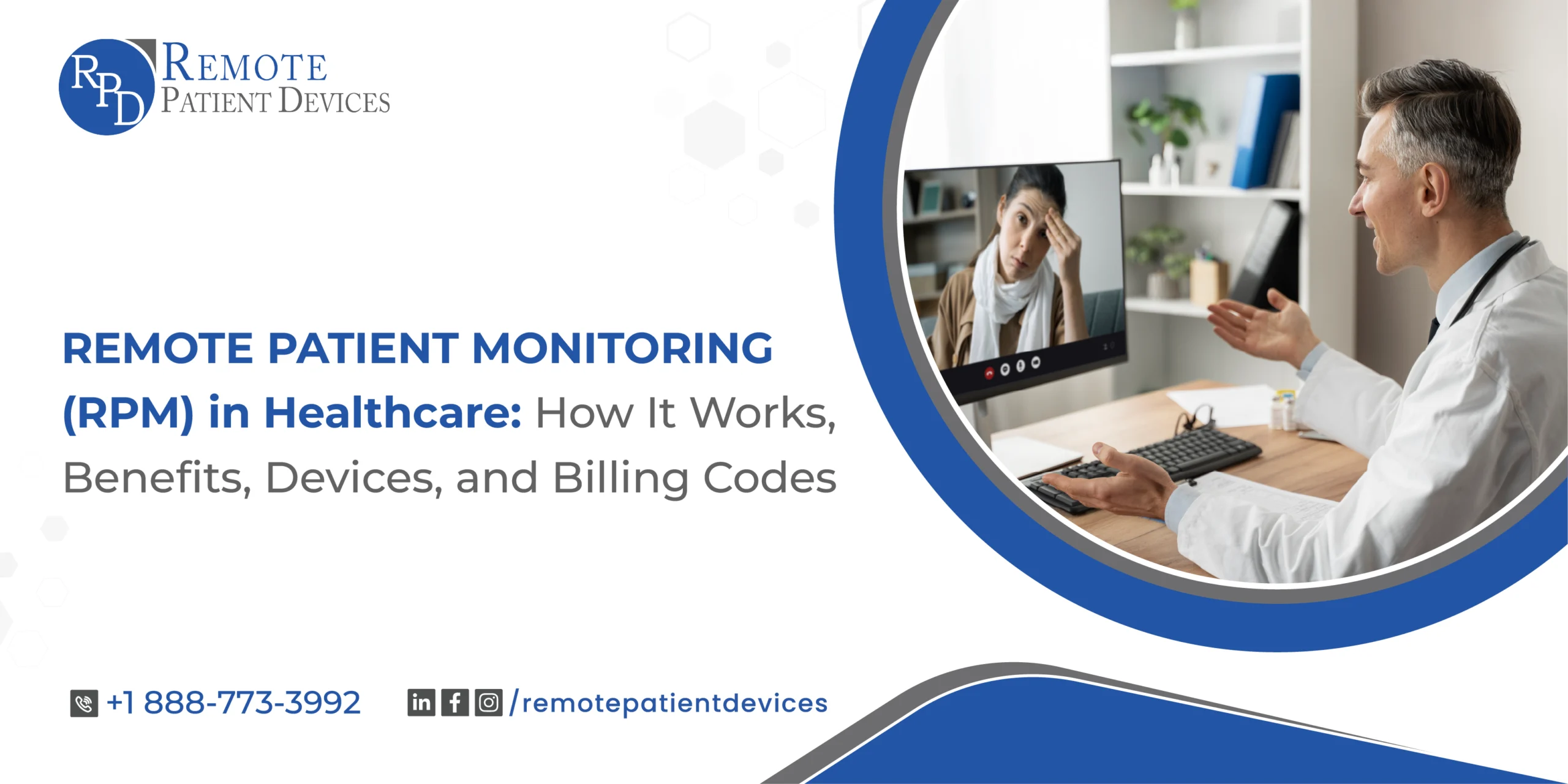 Various digital devices used for remote patient monitoring in healthcare settings